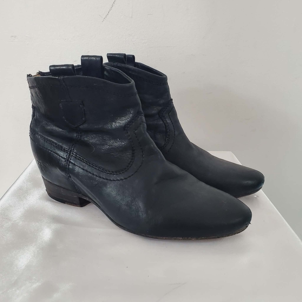 Frye Women's Monica Zip Booties Black Ankle Boots